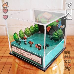 Diorama Pokemon Starters Rubi-Zafiro